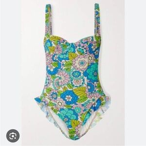 DODO BAR OR - floral green / blue one piece